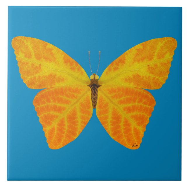 Azulejo Mariposa Aspen Leaf 3 (Frente)