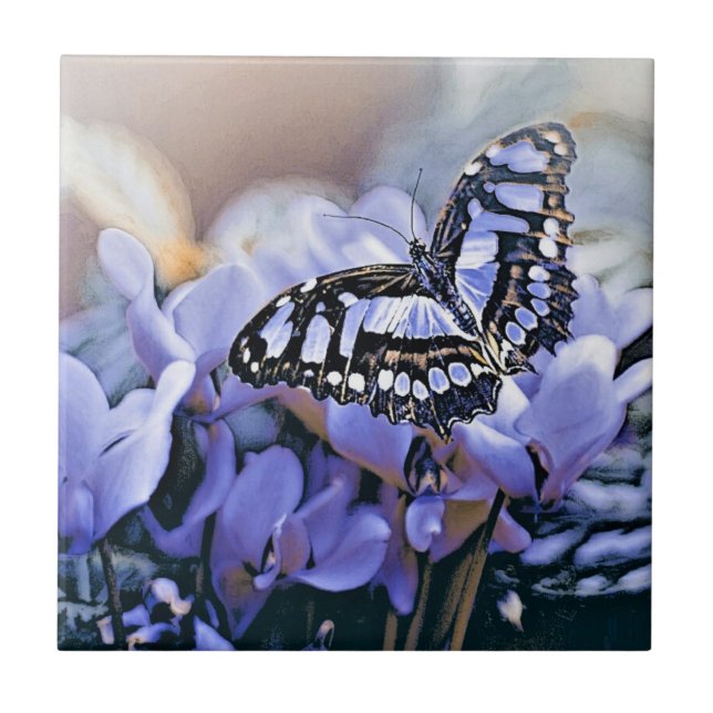 Azulejo Mariposa azul (Frente)