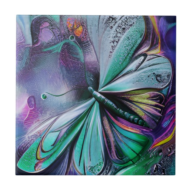 Azulejo Mariposa Azul (Frente)