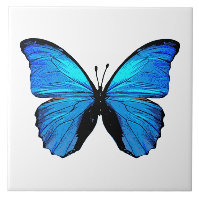 Azulejo Mariposa azul (Frente)