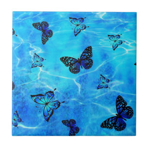 Azulejo Mariposa azul