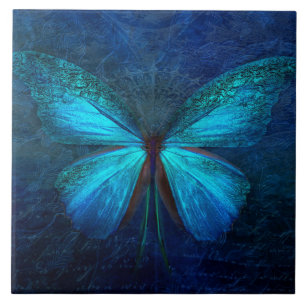 Azulejo Mariposa azul mística