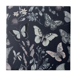 Azulejo Mariposa botánica
