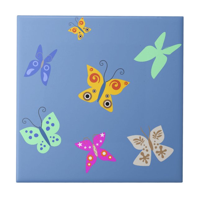Azulejo Mariposa colorida (Frente)