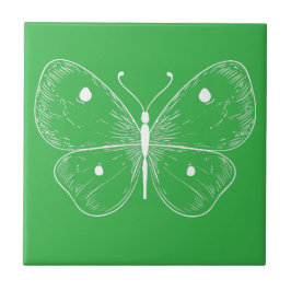 Azulejo Mariposa de Boceto Delicado