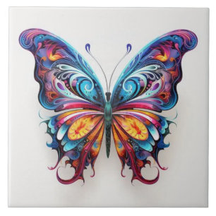 Azulejo mariposa de color vibrante