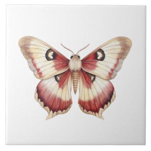 Azulejo Mariposa de Crema de Borgoña