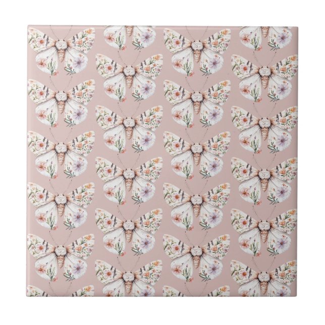Azulejo Mariposa Floral Boho (Frente)
