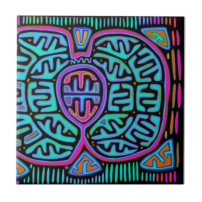 Azulejo Mariposa india Kuna (Frente)