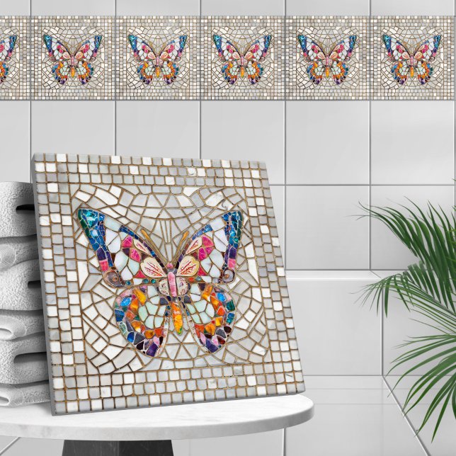 Azulejo Mariposa Mosaica Colorida (Subido por el creador)