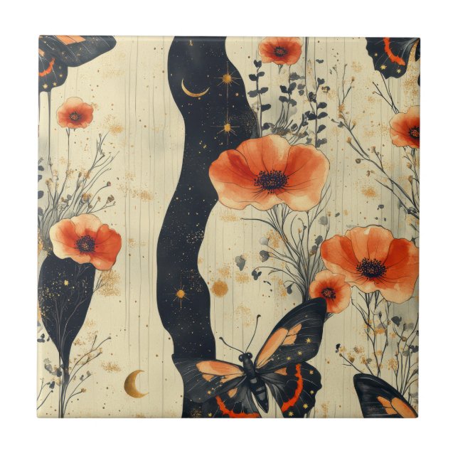 Azulejo Mariposa Silvestre Vintage (6) (Frente)