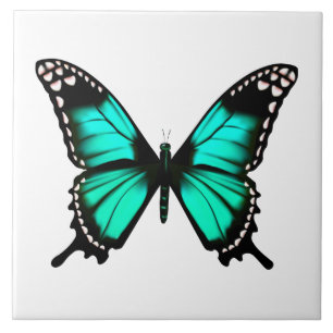 Azulejo mariposa vibrante del color