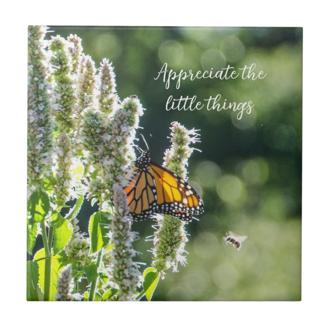 Azulejo Mariposa y mosaico de abejas (Frente)