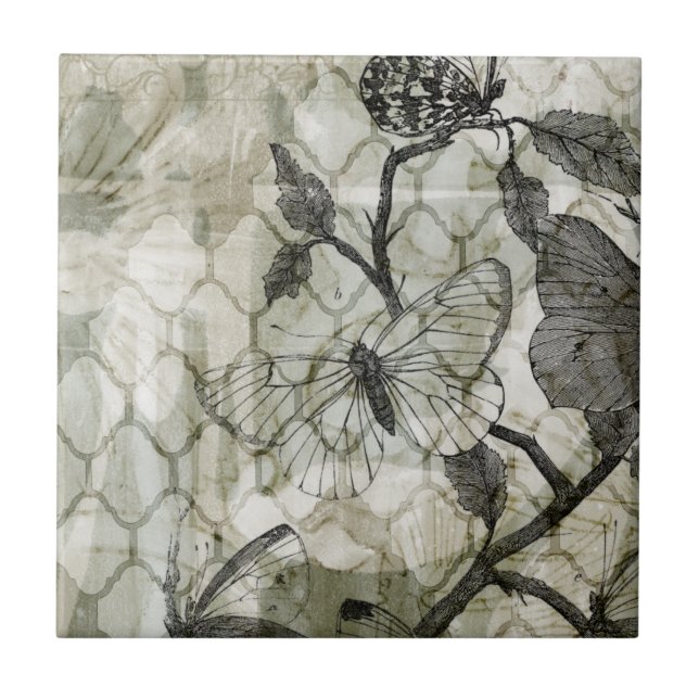 Azulejo Mariposas árabes II (Frente)