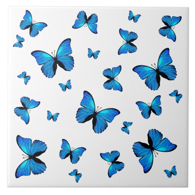 Azulejo Mariposas azules (Frente)