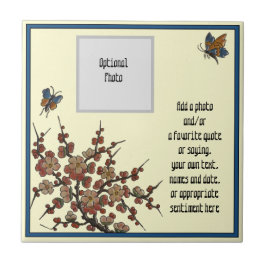 Azulejo Mariposas de cerezo largo repro francés