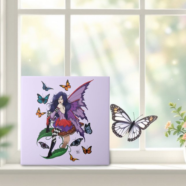 Azulejo Mariposas de hongos morados (Subido por el creador)