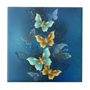 Azulejo Mariposas doradas