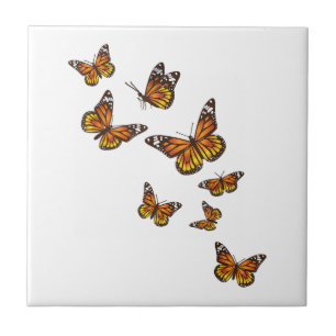 Azulejo Mariposas voladoras - Butterfly Lover Gardener Ent