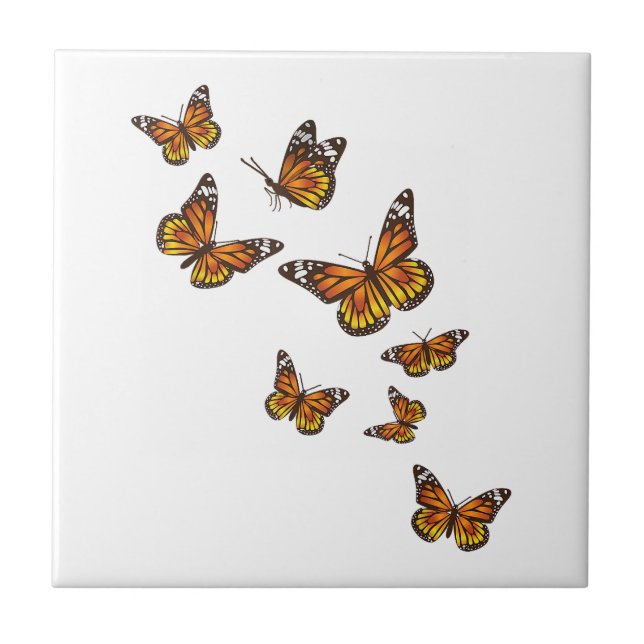 Azulejo Mariposas voladoras - Butterfly Lover Gardener Ent (Frente)