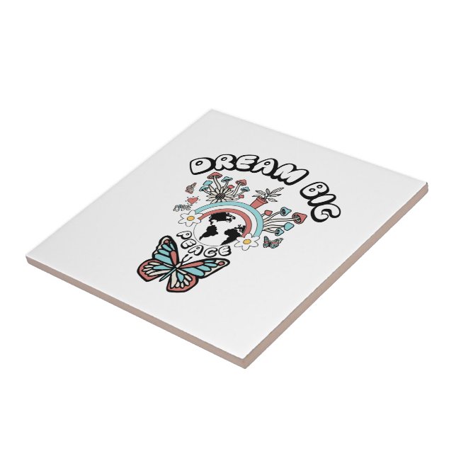 Azulejo Mariposas y hongos Sueño Gran inspo positivo (Lado)