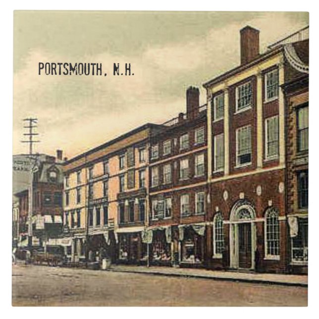 Azulejo Market Square, Portsmouth, NH, 1905, (Frente)
