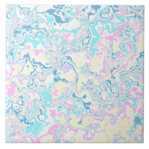 Azulejo Mármol abstracto boho groovy pastel brillante colo