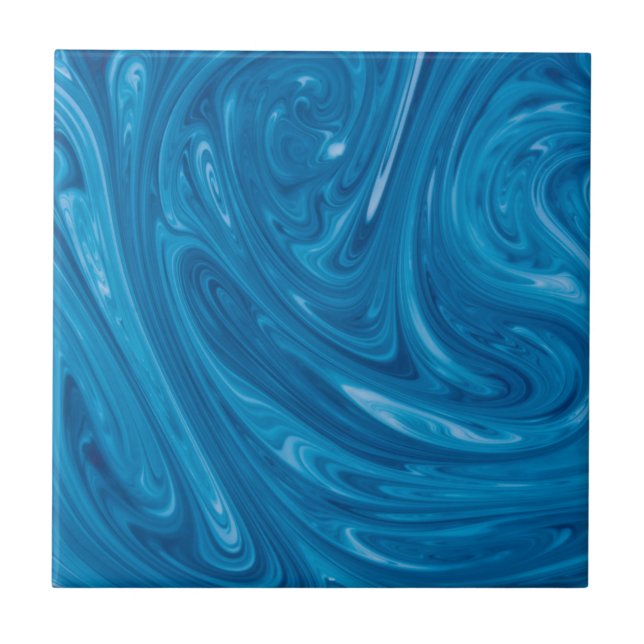 Azulejo Mármol azul del remolino (Frente)