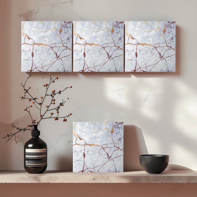 Azulejo Mármol Blanco con Venas de Bronce ID1182a (Subido por el creador)