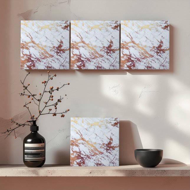 Azulejo Mármol Blanco con Venas de Bronce ID1182c (Subido por el creador)