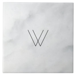 Azulejo Mármol blanco monograma