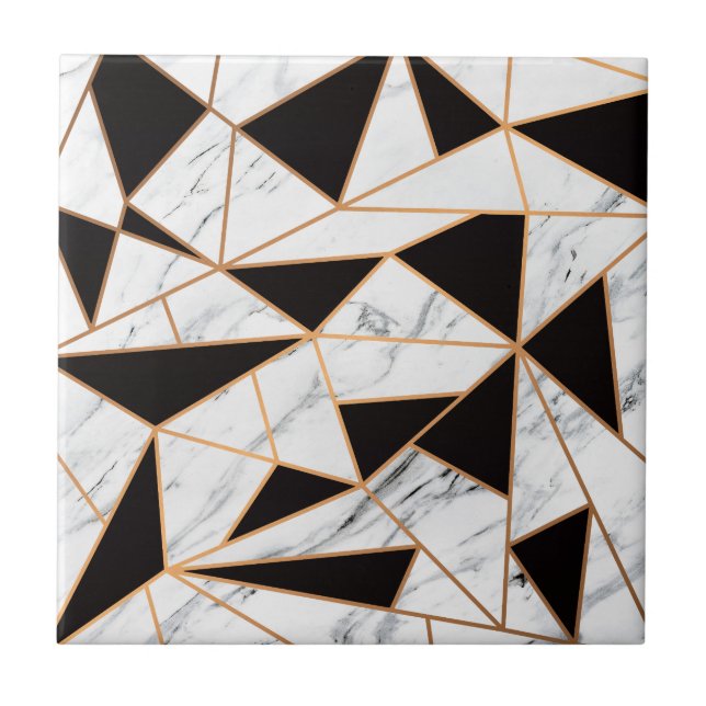 Azulejo Mármol blanco y negro (Frente)
