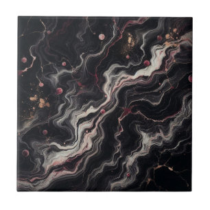 Azulejo Mármol Burgundy Negro Piedra de Lujo para Elegante