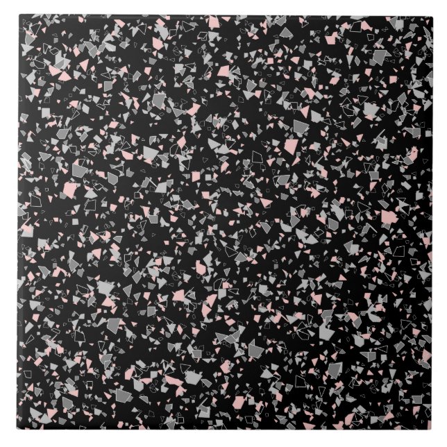 Azulejo Mármol chips piedras formas piezas abstractas text (Frente)