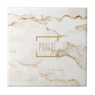 Azulejo Mármol con efecto oro de nombre personalizado mode