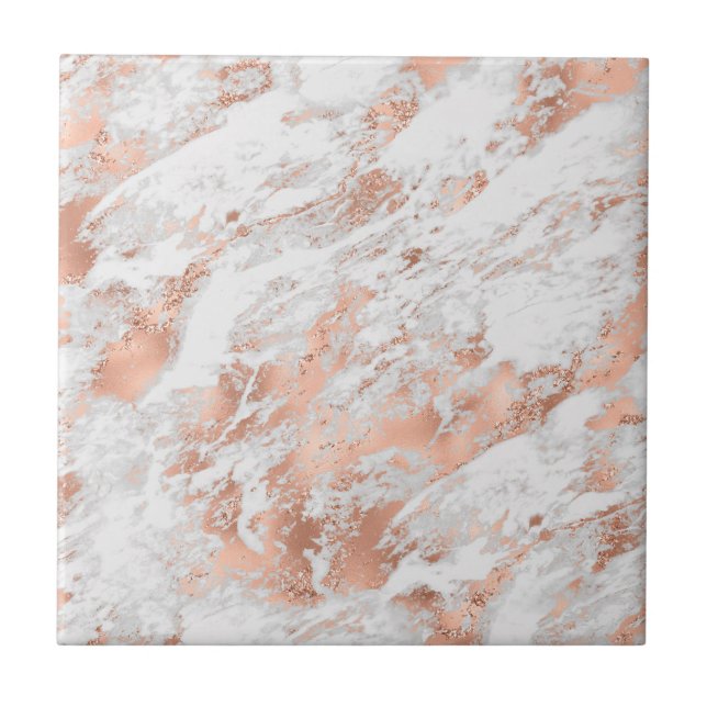 Azulejo Mármol de oro blanco y rosa 3 (Frente)