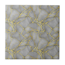 Azulejo Mármol dorado Carrara clásico negro plateado