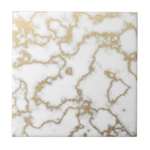 Azulejo Mármol dorado Purpurina simple