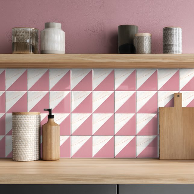 Azulejo Mármol Dorado Rosa Falso Moderno (Subido por el creador)