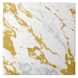 Azulejo Mármol elegante style6 - oro y blanco