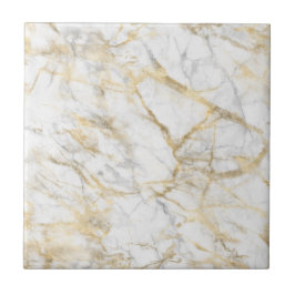 Azulejo Mármol Gris Blanco Dorado Moderno Chic Elegante
