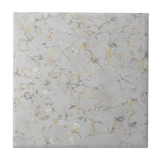 Azulejo Mármol gris con venas doradas