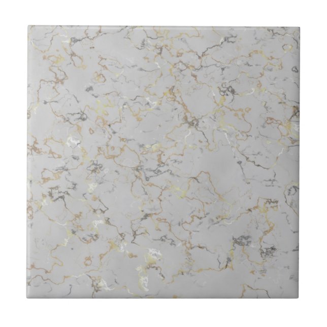 Azulejo Mármol gris con venas doradas (Frente)
