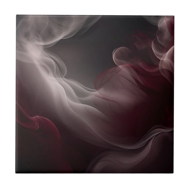 Azulejo Mármol humeante elegante sobre gris oscuro (Frente)