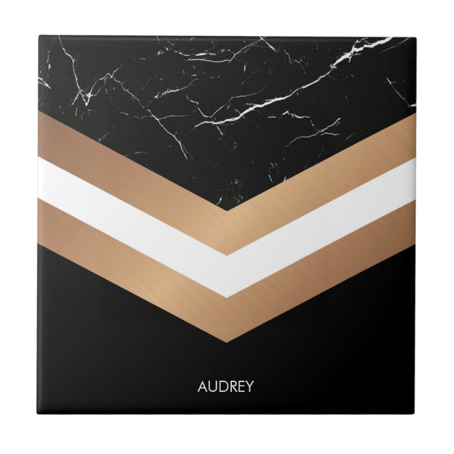 Azulejo Mármol negro elegante (Frente)