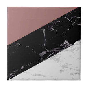 Azulejo Mármol negro y blanco