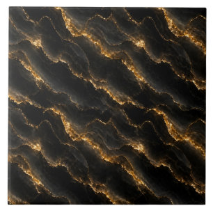 Azulejo Mármol ónix oro negro patrón continuo