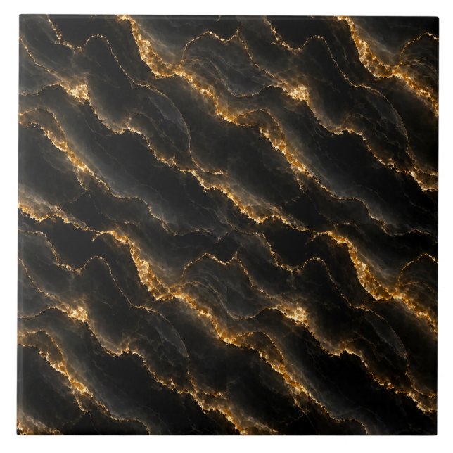 Azulejo Mármol ónix oro negro patrón continuo (Frente)