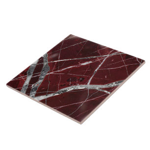 Azulejo Mármol rojo brillante de lujo