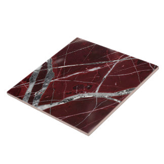 Azulejo Mármol rojo brillante de lujo